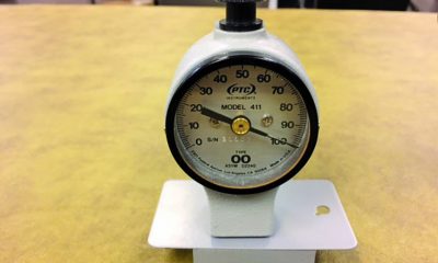 Measuring the durometer of a metal plate